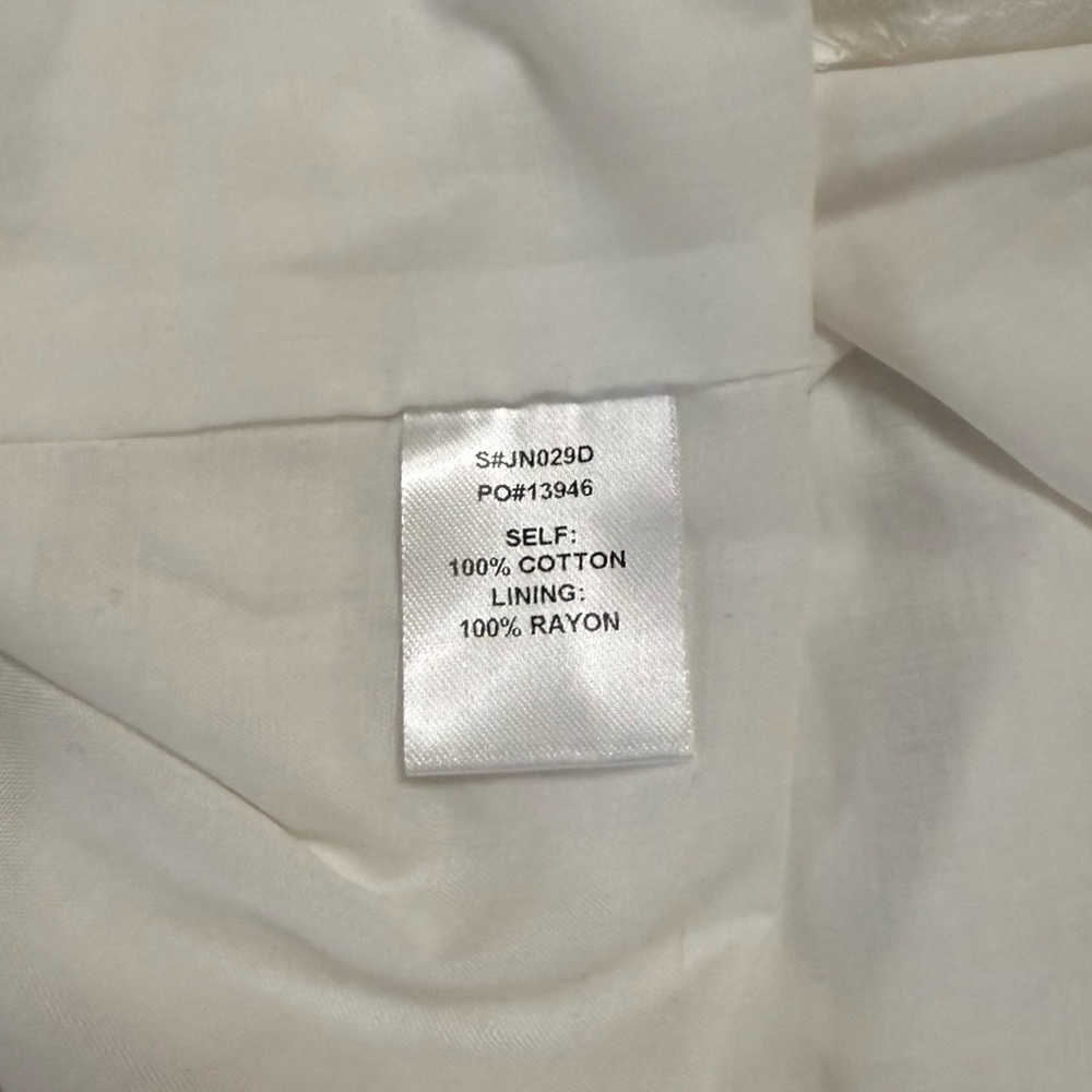 NWT English Factory White Poplin Bib Fit & Flare Dress - Picture 7 of 8